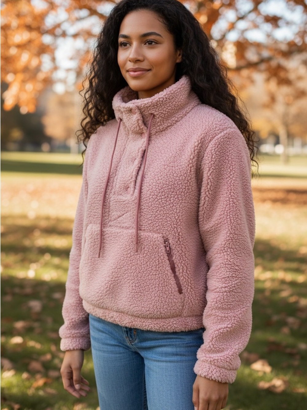Universal Thread Blush Teddy Jacket
